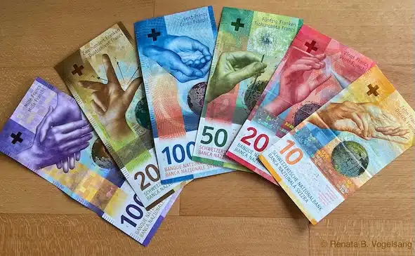 Alle Schweizer Banknoten | Von der 1000er Note bis zur 10er Note alle